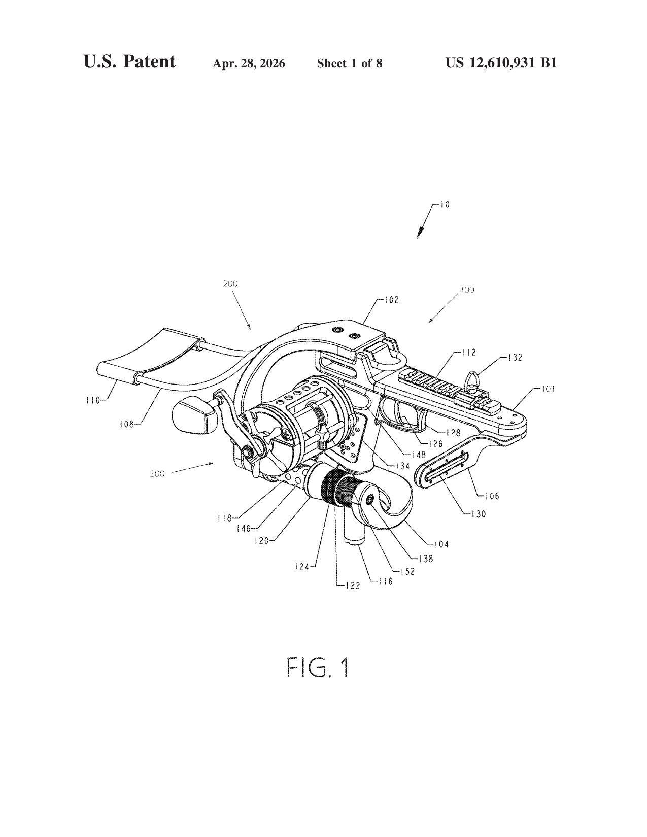 US 12,610,931 B1 — patent drawing, Figure 1
